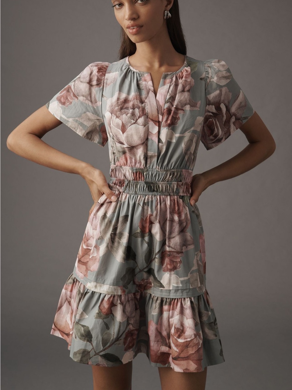 Anthropologie Somerset mini Dress in Dusty Rose Medium